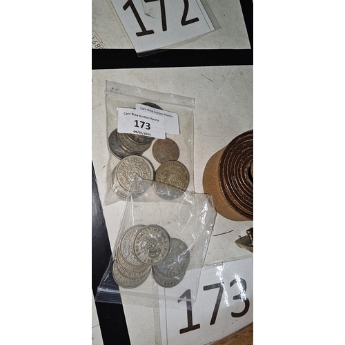 173 - 2 bags 2 shilling coins