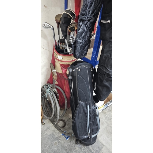 233 - Golf clubs & golfing bags