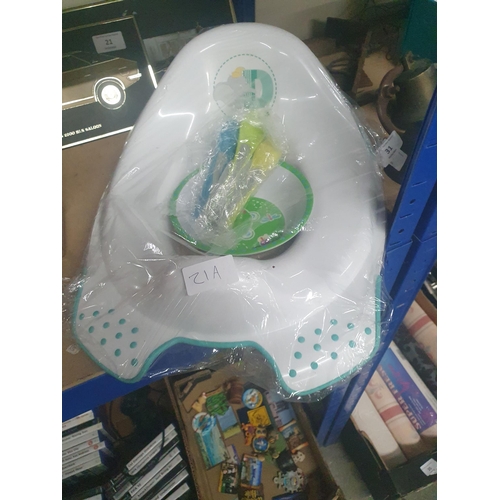 21A - baby toilet seat, spoons & dish