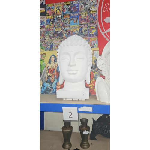 2 - large plastic buddha