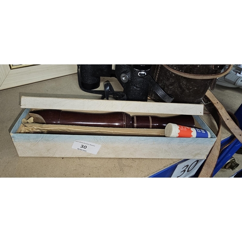 30 - treble recorder boxed