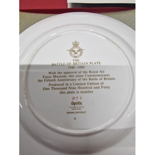 3 - Spode Porcelain - RAF Battle Of Britain Commemorative Plate - Ltd Edition.