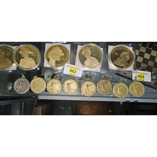 463 - 8 vintage medals (for good shooting),1920-1930