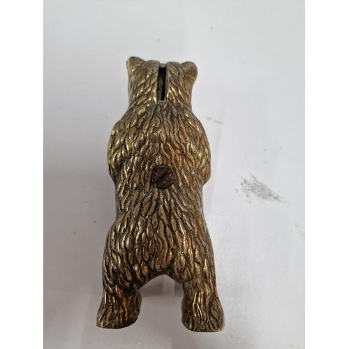 27 - Brass bear money box 6