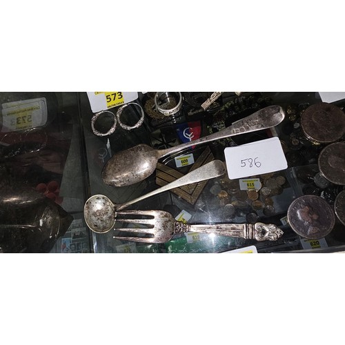 586 - Silver cutlery, 47gr