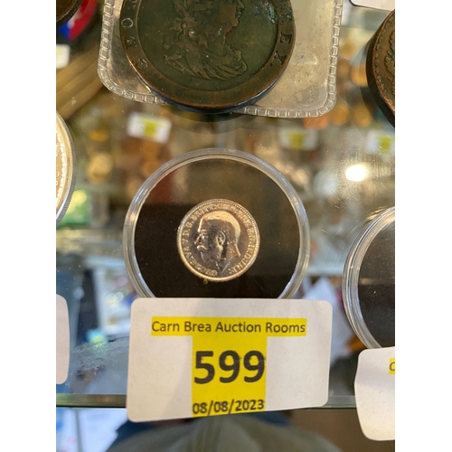 599 - Silver coin EF condition