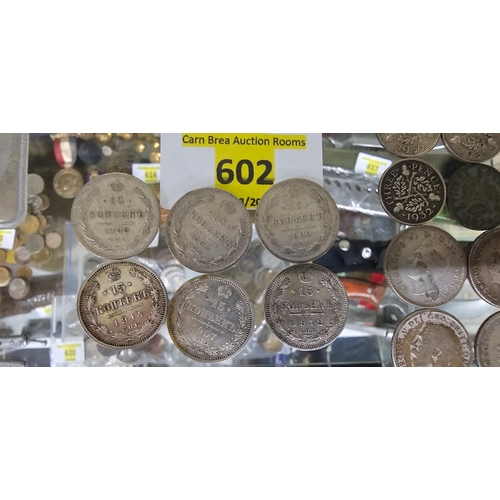 602 - 6 silver coins