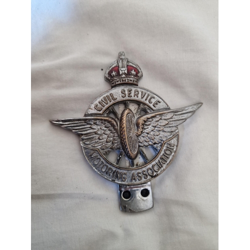 92A - Civil Service Motoring Association Car Badge