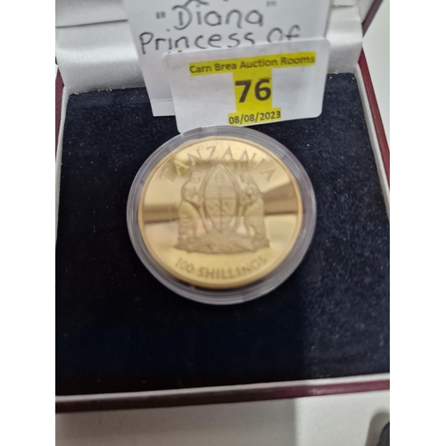 76 - Tanzania 2017 100 shilling coin Princess Diana