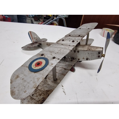 107 - 1930s Meccano Bi plane