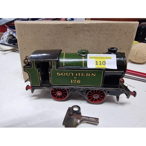 110 - Hornby clockwork train with key