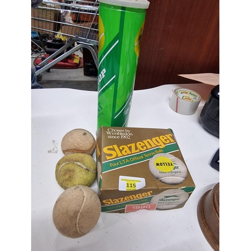 115 - Vintage Slazenger tennis ball 70's 80's