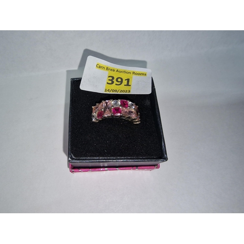 391 - 925 silver CZ Ring Size R