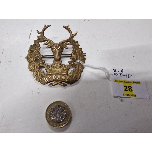 28 - Very Large Gordon Highlanders cap badge