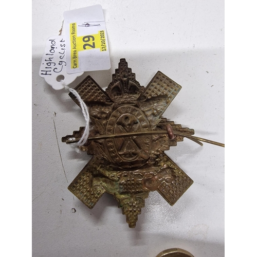 29 - Very Large Highland Cycslists cap badge