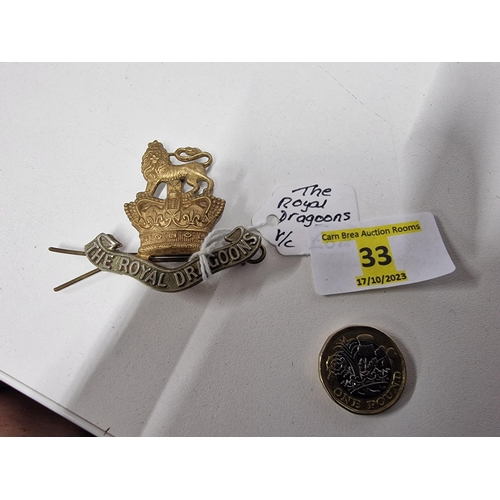 33 - The Royal Dragoons Cap badge