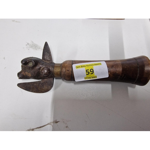 59 - Vintage bull head can opener