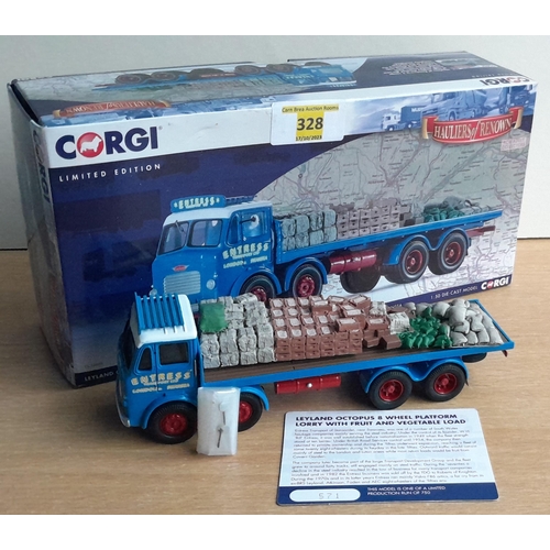 328 - Boxed Corgi Entress Transport Ltd Leyland Octopus 8 Wheel Platform Lorry