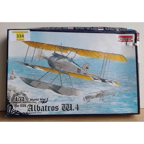 334 - Boxed Roden WW1 Albatros W4 Model Kit