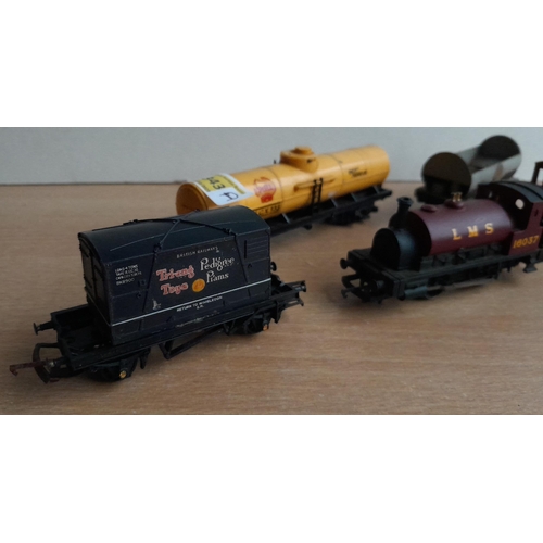 343A - Hornby OO Gauge LMS Locomotive No. 16037 & 4 Wagons