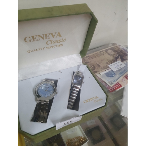 165 - 2 geneva watches his & hers