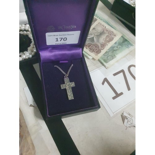 170 - st Justin Crucifix Neaklace Pendant