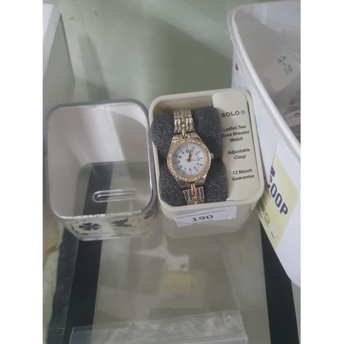 190 - new boxed working solo watch gwo