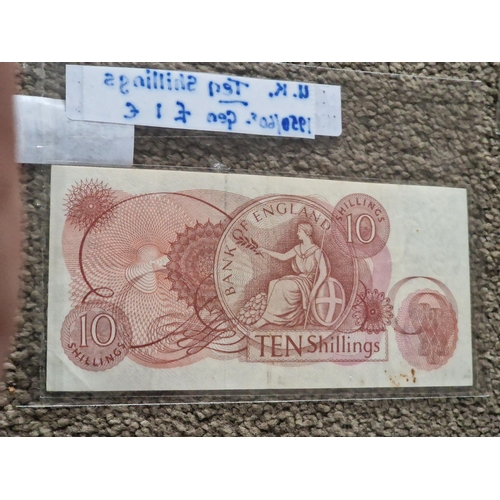 56A - 10 Shilling note laminated