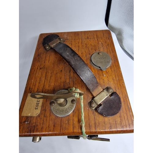 102 - Vintage Wooden Cased Pigeon Timing Clock