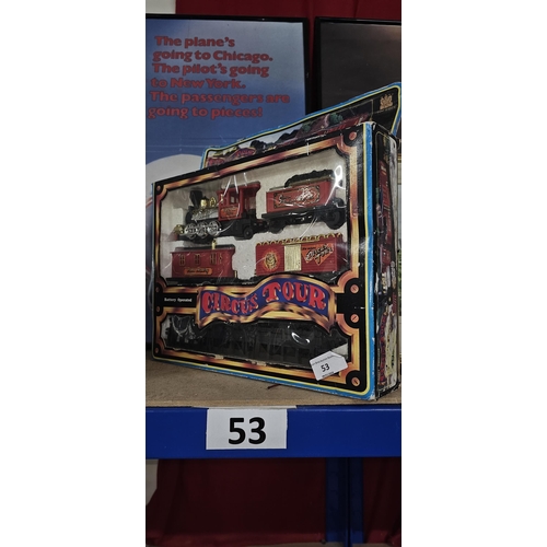 53 - new battery operated circus tour train set unopened