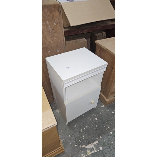 498 - white single bedside