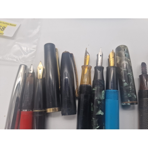 58 - 6 Name fountain pens