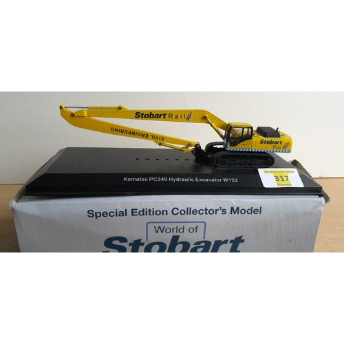 317 - Boxed Stobart Rail Komatsu PC340 Hydraulic Excavator W122