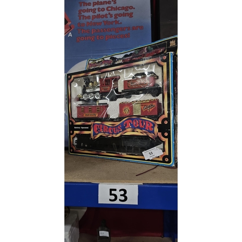 53 - new battery operated circus tour train set unopened