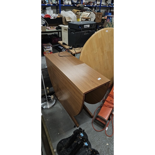 79 - learge heavy drop leaf table, seats 6 UNABLE TO POST