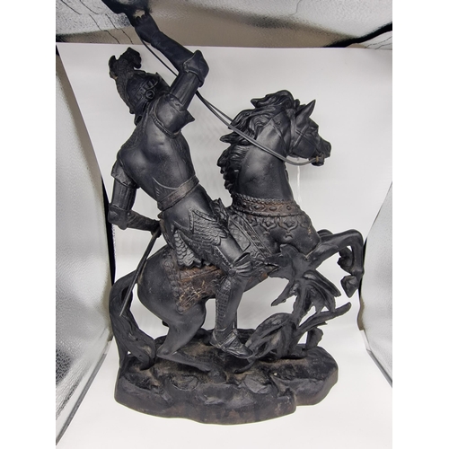 226A - Large Spelter Horse & Rider