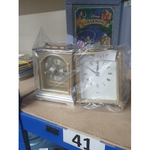 41A - 2 brass mantel clocks spears repairs