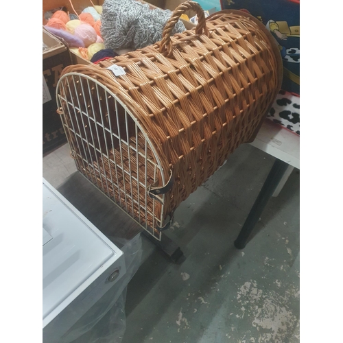 438 - wicker pet carrier