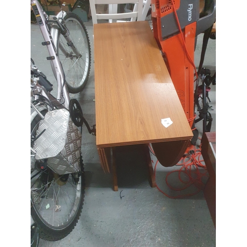 79 - learge heavy drop leaf table, seats 6 UNABLE TO POST