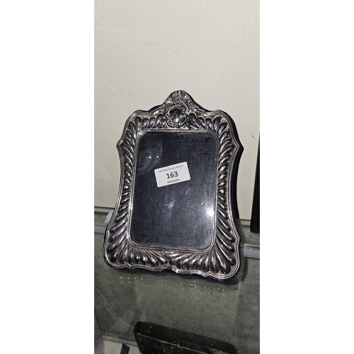 163 - Silver hall marked photo frame