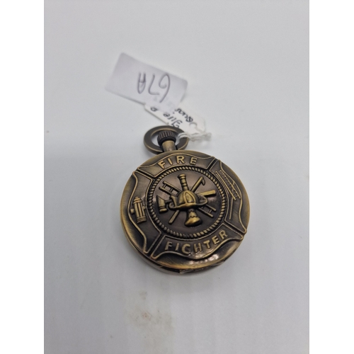 67A - Fire Fighter Quartz Pocket watch gwo