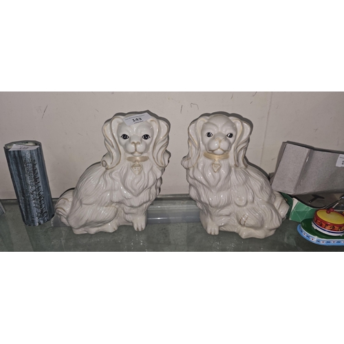 143 - pair staffordshire pekingese