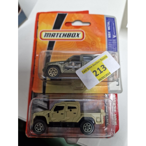 213 - 2 x carded Matchbox