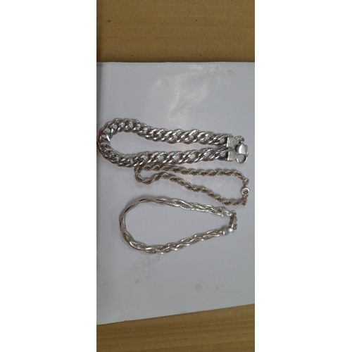 776 - 3 silver bracelets