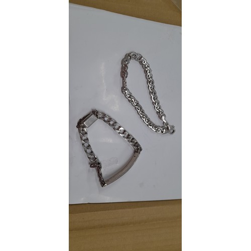 784 - 2 silver bracelets