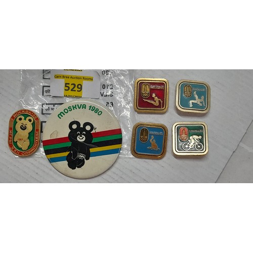 529 - 1980 Olimpic games memorable badges