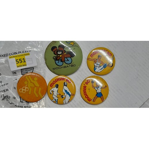 551 - 1980 Olimpic games badges