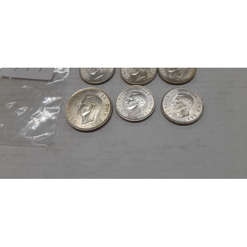 771 - 6 Silver coins, good condition