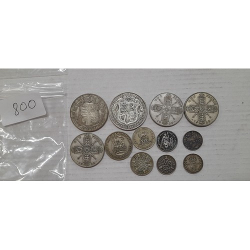 800 - Job lot of 12 silver coins, 78,8 grams