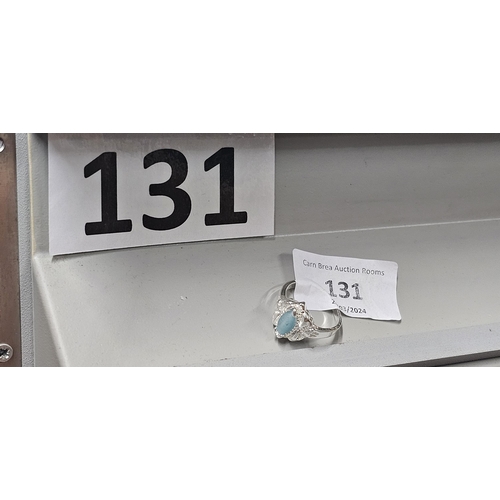 131 - blue stone ring